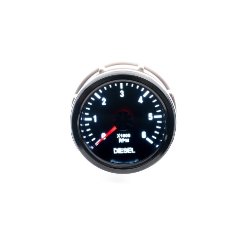 Zusatzinstrument Auto, Rallye, YoungTimer, Drehzahlmesser für DIESEL Fahrzeuge, 0~6.000RPM, schwarz Ø52mm