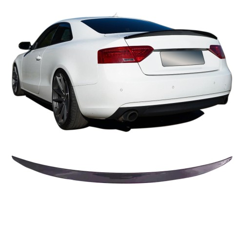 Heckspoiler Kofferraumspoiler Spoilerlippe Spoiler passend für A5 8T schwarz glänzend passend für Audi A5 (8T) Coupe, 2007-2016