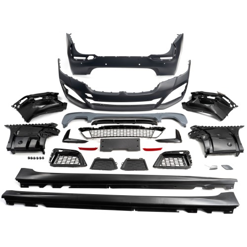 Sport Stoßstangen Kit Bodykit  G30 LCI 2020 - Front und Heck  inkl. Seitenschweller mit PDC,  Sport Paket passend für BMW 5er G30 LCI 2020-