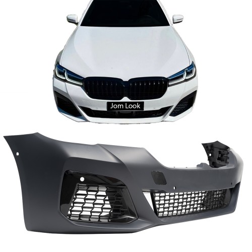 Stoßstange, JOM, vorn, für G30 LCI Bj. 2020-, mit Aussparungen für PDC, Sport Paket passend für BMW 5er G30 LCI, 2020-