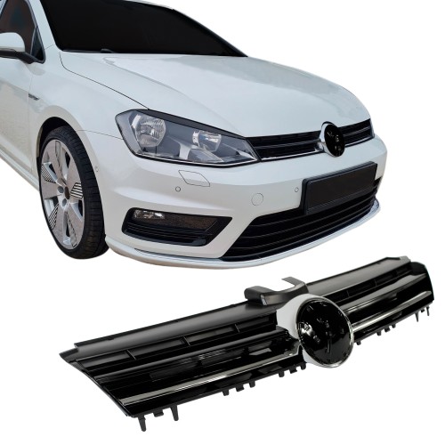 Front Grill badgeless, black suitable for VW Touareg (7L) year 2002 - 2006  (before Facelift)