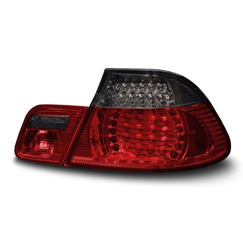 Rear lights clear glass red-smoke suitable for BMW E46, 3 series, sedan, year 2001-2005