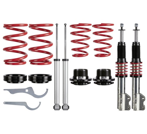 Kit suspension combiné fileté Redline  Amortisseurs filetés / filetés - Qualité Allemande approprié pour Fiat Grande Punto 199 1.2/1.4/16V/1.3D/ 1.4T-Jet/1.9D, 05-