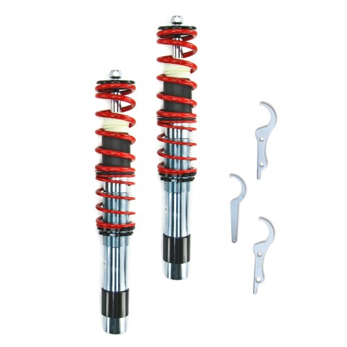 Kit suspension combiné fileté Redline  Amortisseurs filetés / filetés - Qualité Allemande approprié pour  BMW E39 Touring 520i/ 523i/ 525i/ 528i/ 530i/ 520D/ 525D/ TD/ TDS/ 530D, ( AV), AR sans contrôle de niveau,  97-03,(Homologation)