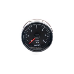 Gauge, RPM gauge, for DIESEL cars, 0~6.000RPM, black, Ø52mm