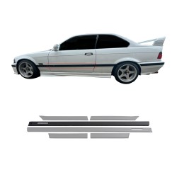 Seitenleisten Türleisten Satz Set für E36 Coupe Cabrio schwarz 6 teilig passend für passend für E36, 3er,  Coupe/ Cabrio,1992 - 1998