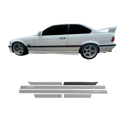 Seitenleisten Türleisten Satz Set für E36 Coupe Cabrio schwarz 6 teilig passend für passend für E36, 3er,  Coupe/ Cabrio,1992 - 1998