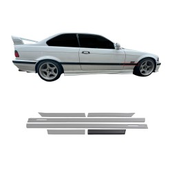 Seitenleisten Türleisten Satz Set für E36 Coupe Cabrio schwarz 6 teilig passend für passend für E36, 3er,  Coupe/ Cabrio,1992 - 1998