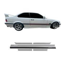 Seitenleisten Türleisten Satz Set für E36 Coupe Cabrio schwarz 6 teilig passend für passend für E36, 3er,  Coupe/ Cabrio,1992 - 1998