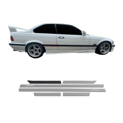 Seitenleisten Türleisten Satz Set für E36 Coupe Cabrio schwarz 6 teilig passend für passend für E36, 3er,  Coupe/ Cabrio,1992 - 1998