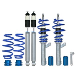 Suspension combiné fileté BlueLine Réglables - Amortisseurs filetés - Tuning Kit Complet - Qualité Allemande approprié pour Compatible av. Golf 5 Plus/ Variant 1.9TDi DSG/ 2.0TDi/ DSG Ø 50/55 mm!!, Tuning Kit Complet - Qualité Allemande