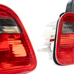 LED Rückleuchten Klarglas schwarz-rot passend für E46 Cabrio passend für BMW E46, 3er, Cabrio, Bj.: 04/2000-03.2003