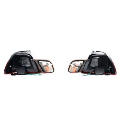 LED Rückleuchten Klarglas schwarz-rot passend für E46 Cabrio passend für BMW E46, 3er, Cabrio, Bj.: 04/2000-03.2003