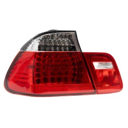 Feux arrière, LED, verre lisse/rouge/clair (4 pièces) approprié pour BMW E46 Limo, Bj.: 1998-2001