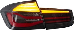 Rückleuchten mit LED-Lichtleiste und sequentiellen dynamischen LED-Blinkern passend für BMW F30 Limousine, 2011-2019