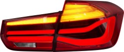 Rückleuchten mit LED-Lichtleiste und sequentiellen dynamischen LED-Blinkern passend für BMW F30 Limousine, 2011-2019