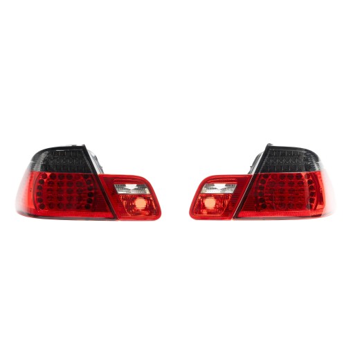 LED Rückleuchten Klarglas schwarz-rot passend für E46 Cabrio passend für BMW E46, 3er, Cabrio, Bj.: 04/2000-03.2003